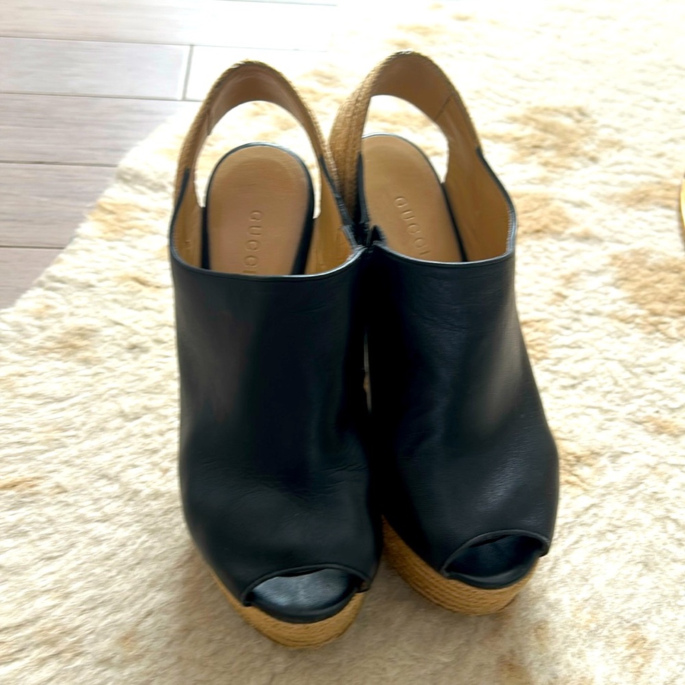 GUCCI peep top platforms
36 1/2 size euro